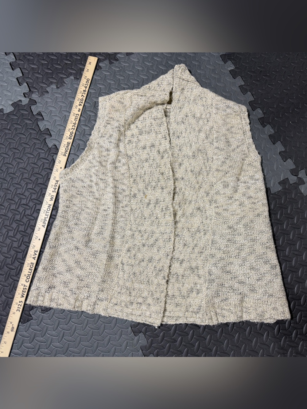 Women's 1X Sweater Vest Cardigan